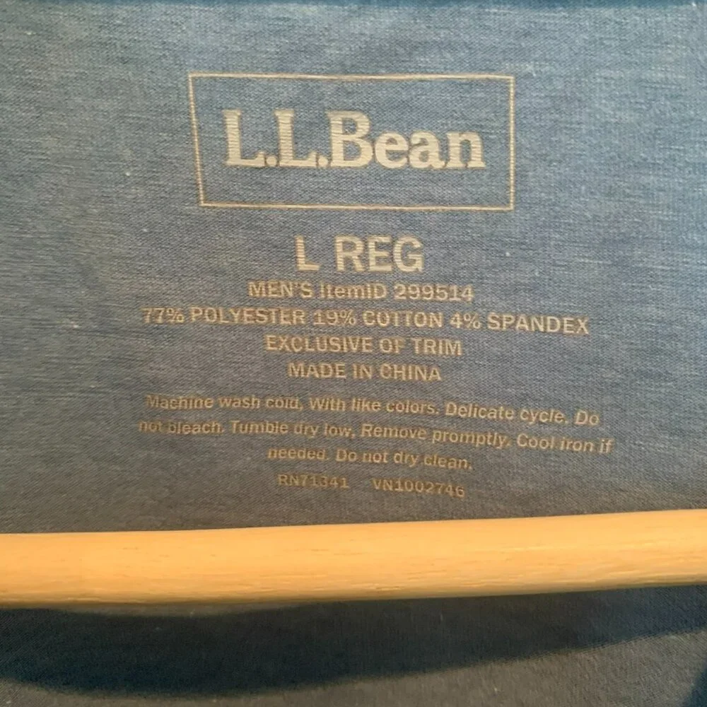 LL Bean Men's Long Sleeve Tee Size L Reg - Picture 3 of 4